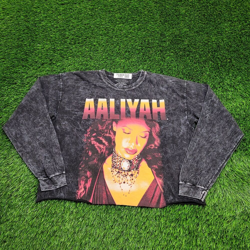 Aaliyah Crop-Top Shirt Womens XL 23x20 Mineral-Wash